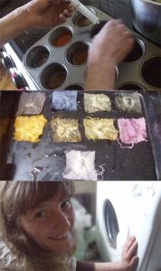 stages of natural dyeing